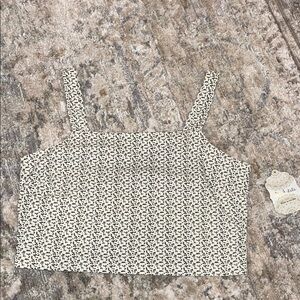 Altar’d State Ivory Print Cropped Tank